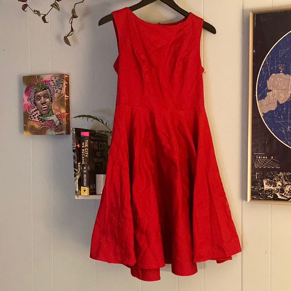Red Vintage Fit and Flare Dress